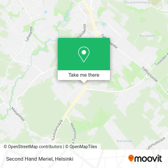 Second Hand Meriel map