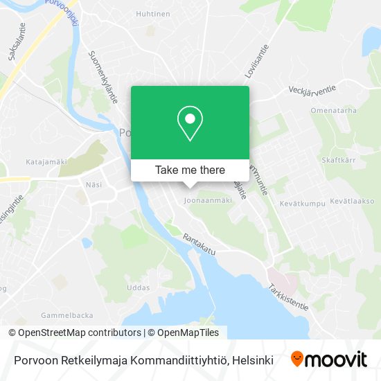 Porvoon Retkeilymaja Kommandiittiyhtiö map