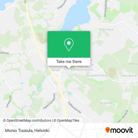 Monio Tuusula map