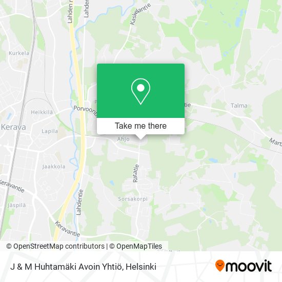 J & M Huhtamäki Avoin Yhtiö map