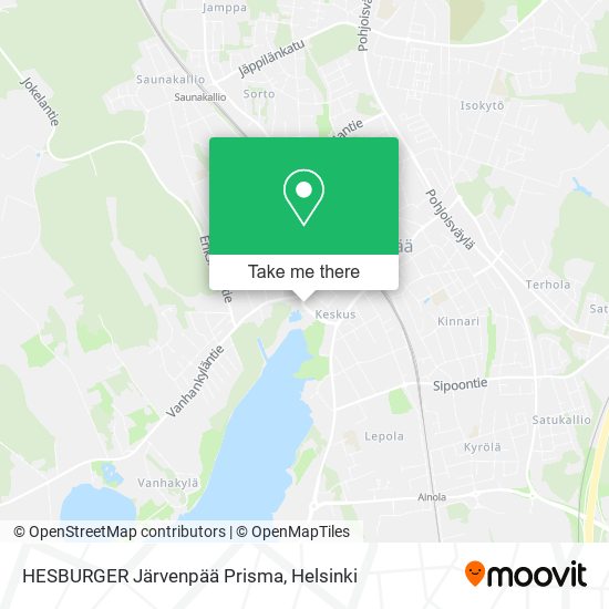 HESBURGER Järvenpää Prisma map