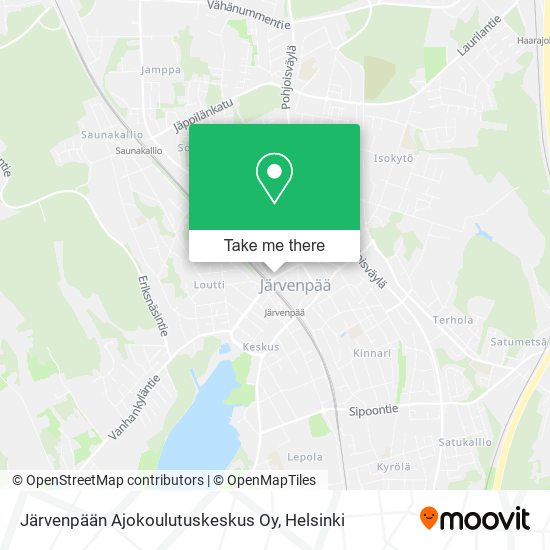 Järvenpään Ajokoulutuskeskus Oy map