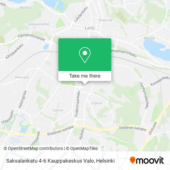 Saksalankatu 4-6 Kauppakeskus Valo map