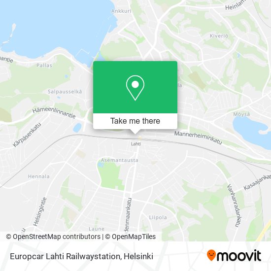 Europcar Lahti Railwaystation map