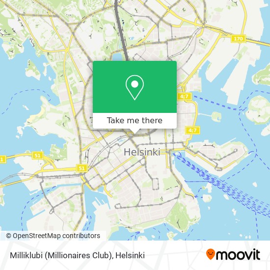 Milliklubi (Millionaires Club) map
