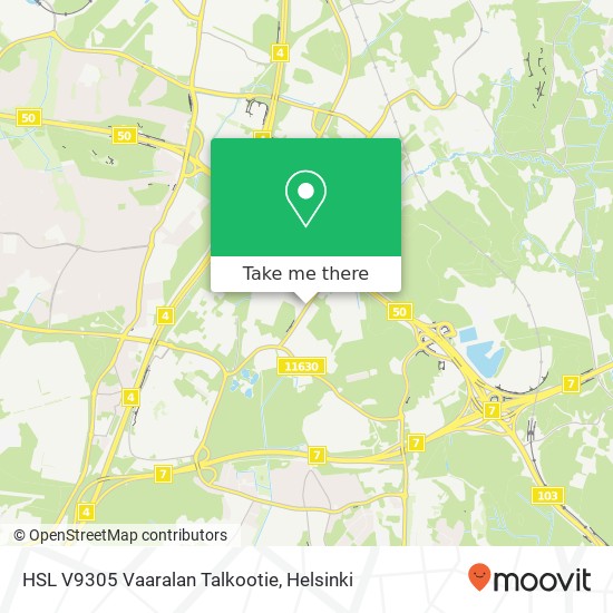 HSL V9305 Vaaralan Talkootie map