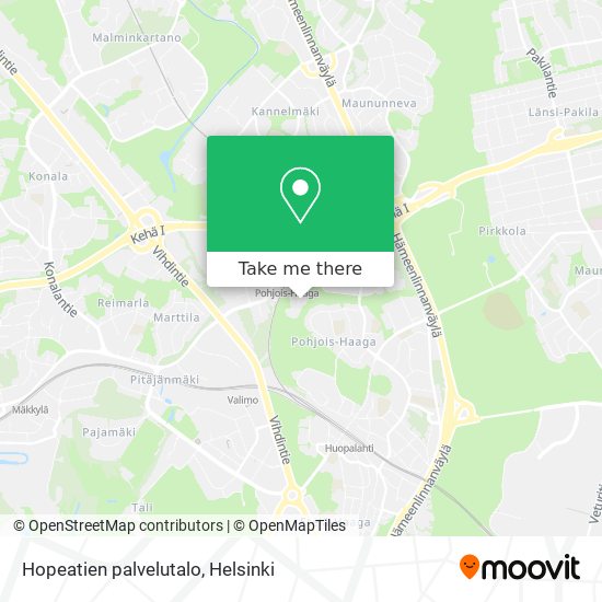 Hopeatien palvelutalo map