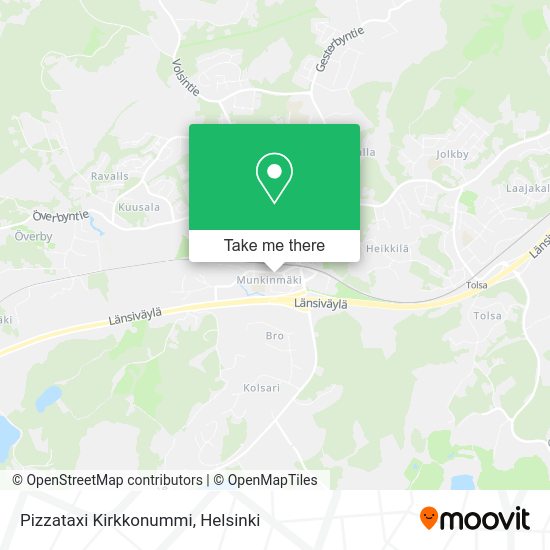 Pizzataxi Kirkkonummi map