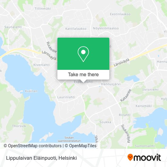 Lippulaivan Eläinpuoti map