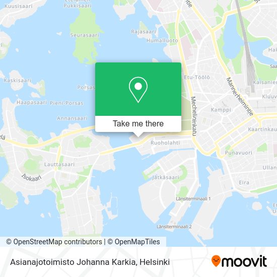 Asianajotoimisto Johanna Karkia map
