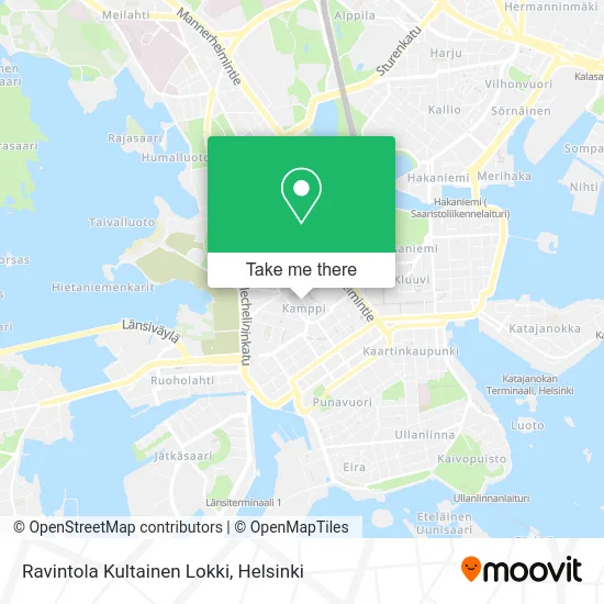 Ravintola Kultainen Lokki map