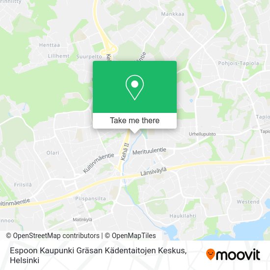 Espoon Kaupunki Gräsan Kädentaitojen Keskus map