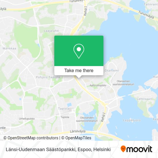 Länsi-Uudenmaan Säästöpankki, Espoo map