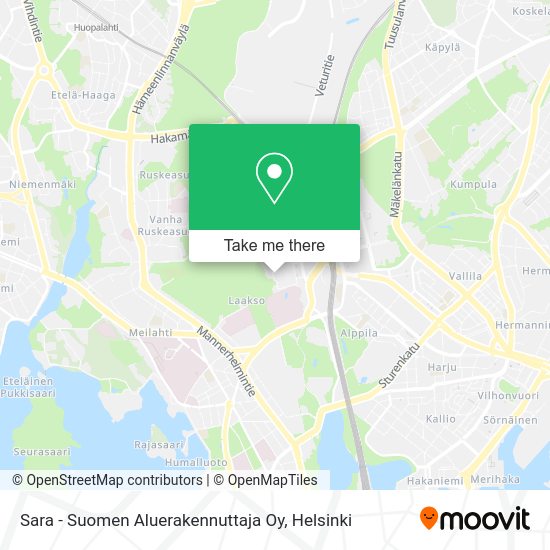 Sara - Suomen Aluerakennuttaja Oy map