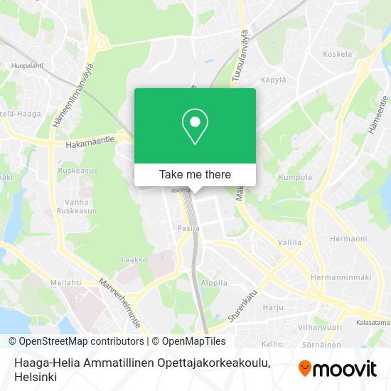 Haaga-Helia Ammatillinen Opettajakorkeakoulu map