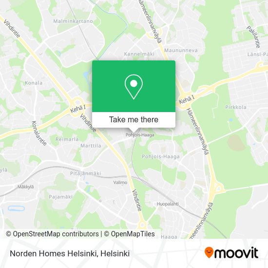 Norden Homes Helsinki map