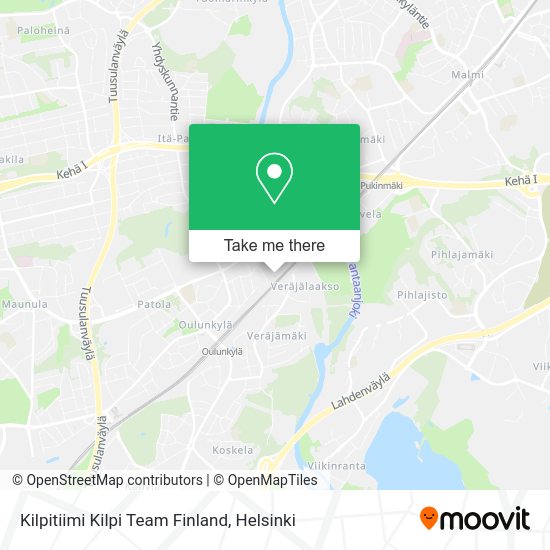 Kilpitiimi Kilpi Team Finland map