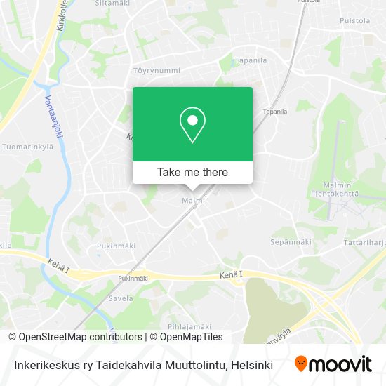 Inkerikeskus ry Taidekahvila Muuttolintu map