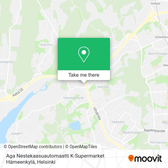 Aga Nestekaasuautomaatti K-Supermarket Hämeenkylä map