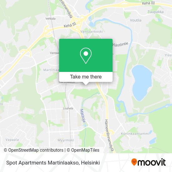 Spot Apartments Martinlaakso map