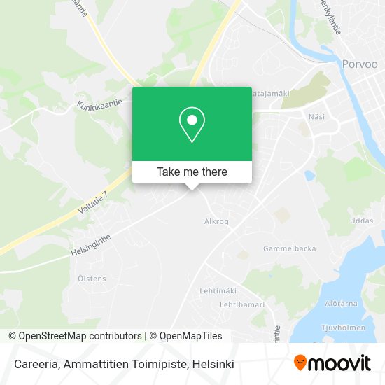 Careeria, Ammattitien Toimipiste map