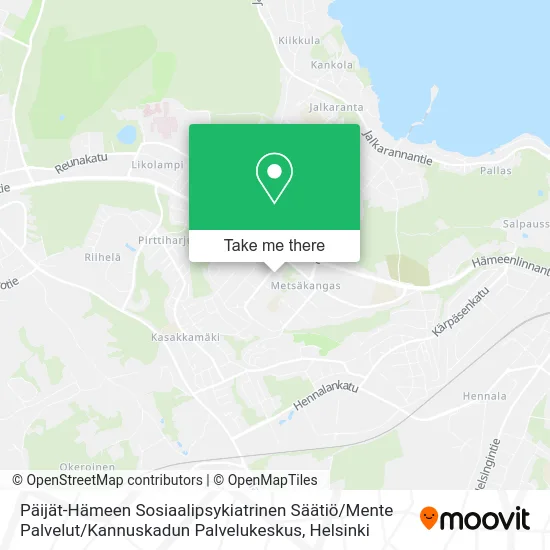 Päijät-Hämeen Sosiaalipsykiatrinen Säätiö / Mente Palvelut / Kannuskadun Palvelukeskus map