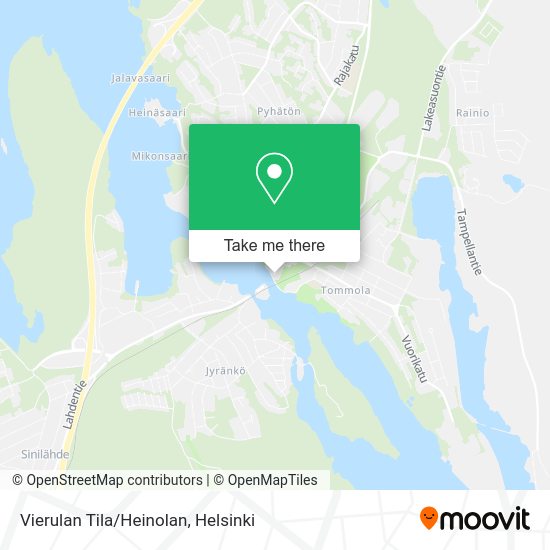 Vierulan Tila/Heinolan map