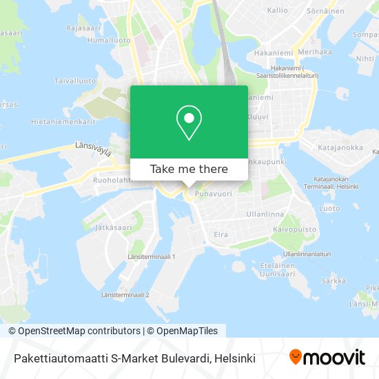 Pakettiautomaatti S-Market Bulevardi map