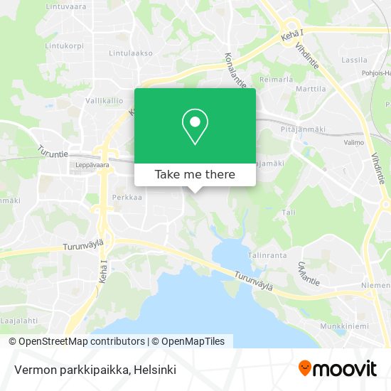 Vermon parkkipaikka map