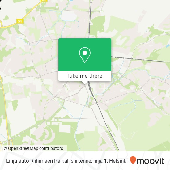 Linja-auto Riihimäen Paikallisliikenne, linja 1 map