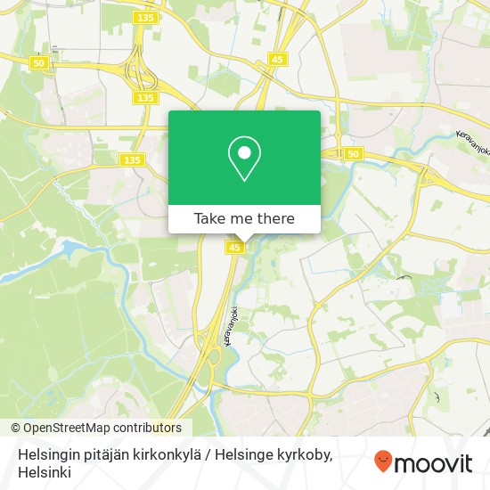 Helsingin pitäjän kirkonkylä / Helsinge kyrkoby map