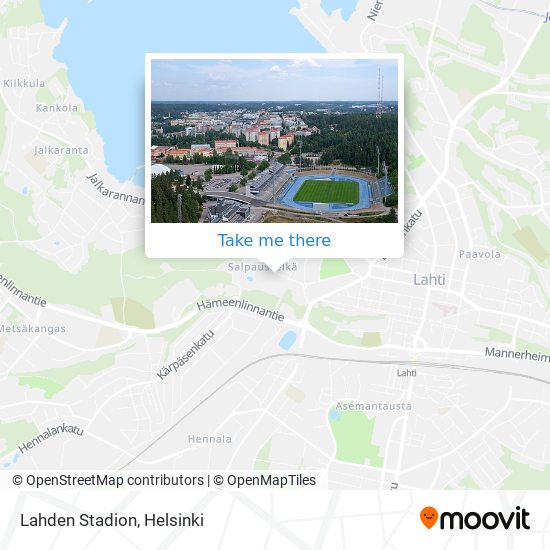 How to get to Lahden Stadion in Lahti by Bus or Train?