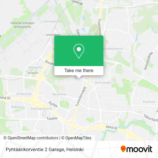 Pyhtäänkorventie 2 Garage map