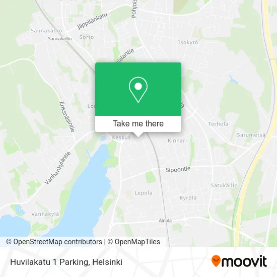 Huvilakatu 1 Parking map