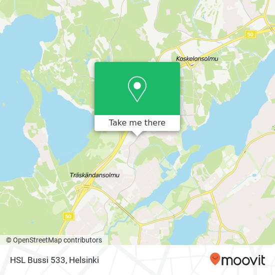 HSL Bussi 533 map