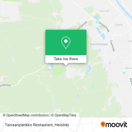 Taivaanpankko Restaurant map