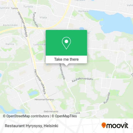 Restaurant Hyrysysy map