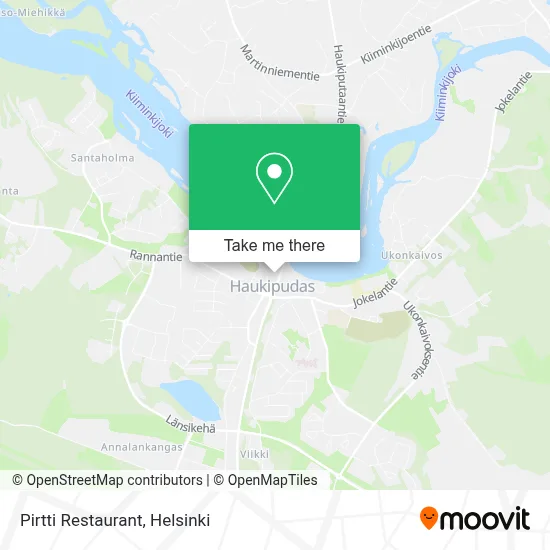 Restaurant Pirtti map