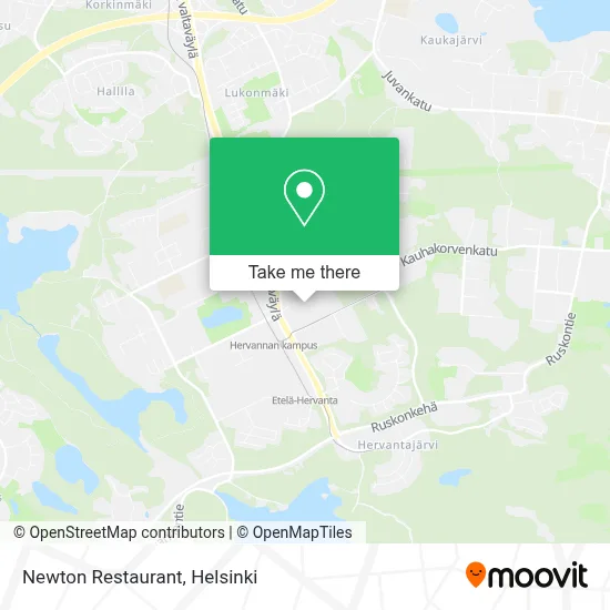 Newton Restaurant map