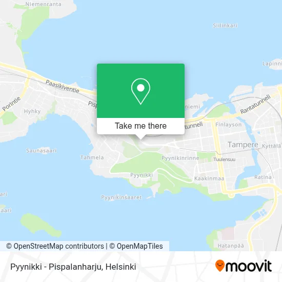 Pyynikki - Pispalanharju map