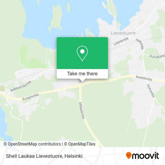 Shell Laukaa Lievestuore map