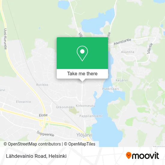 Lähdevainio Road map