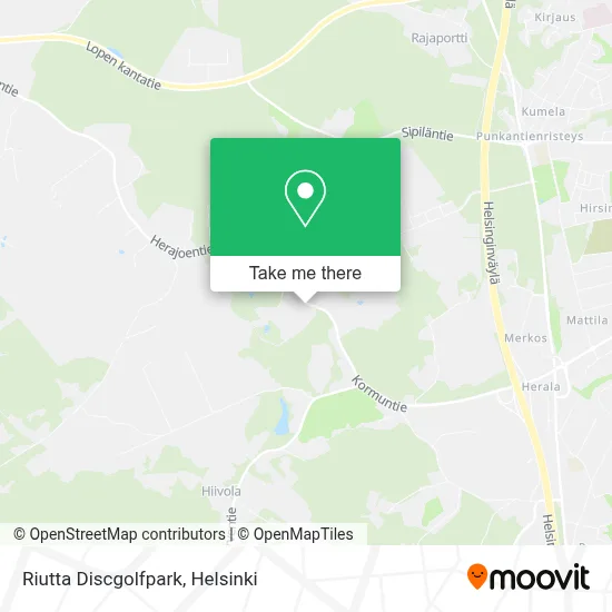 Riutta Disc Golf Park map