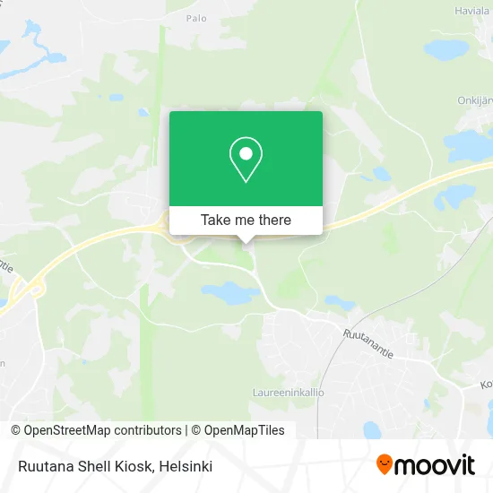 Ruutana Shell Kiosk map