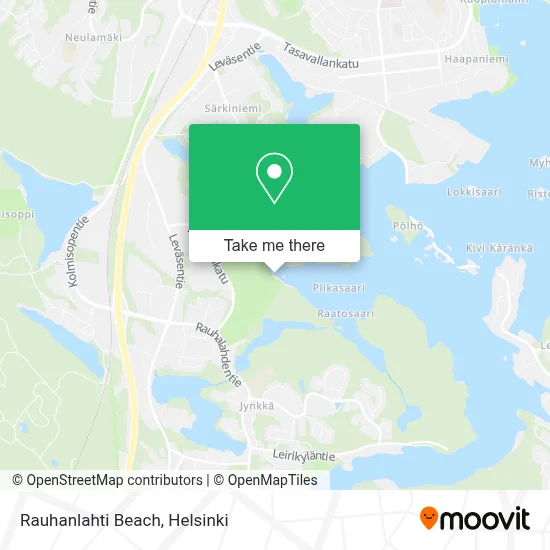 Rauhanlahti Swimming Beach map