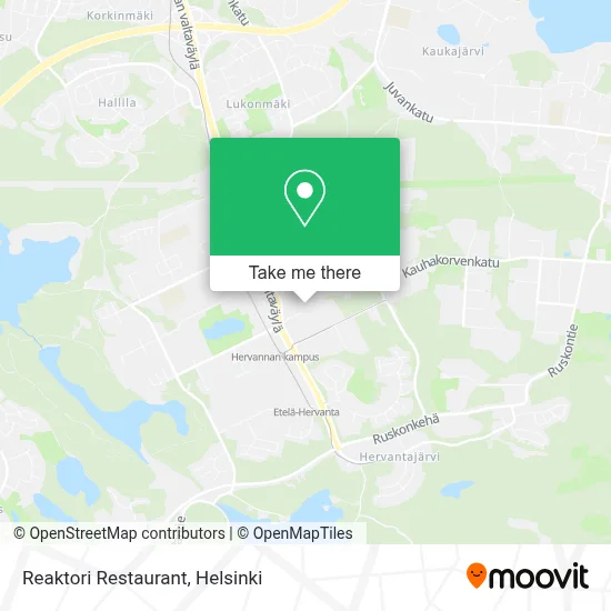 Reaktori Restaurant map