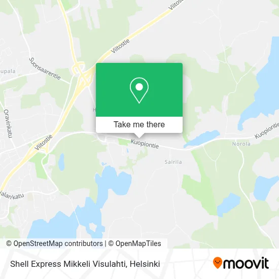 Shell Express Mikkeli Visulahti map