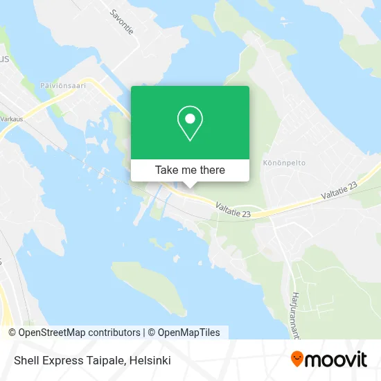 Shell Express Taipale map