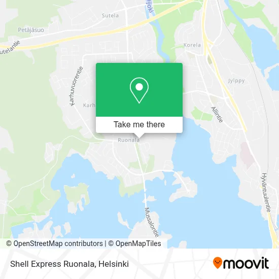 Shell Express Ruonala map