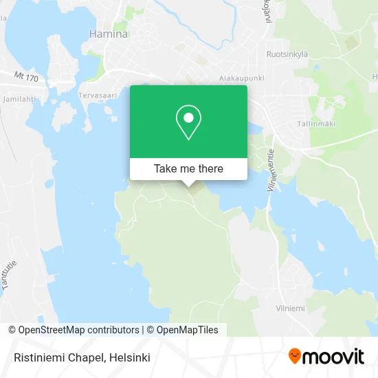 Ristiniemi Chapel map